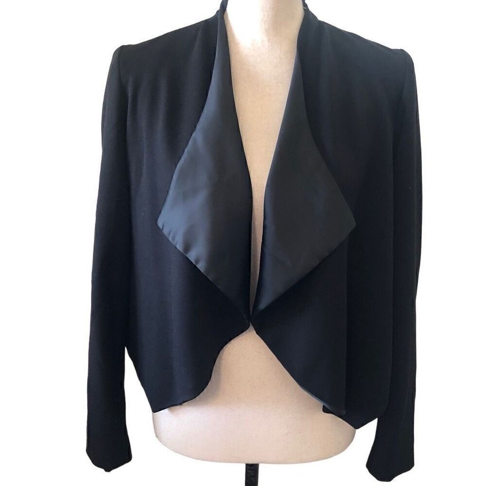 Elevenses Anthropologie Cropped Open Jacket Size 4